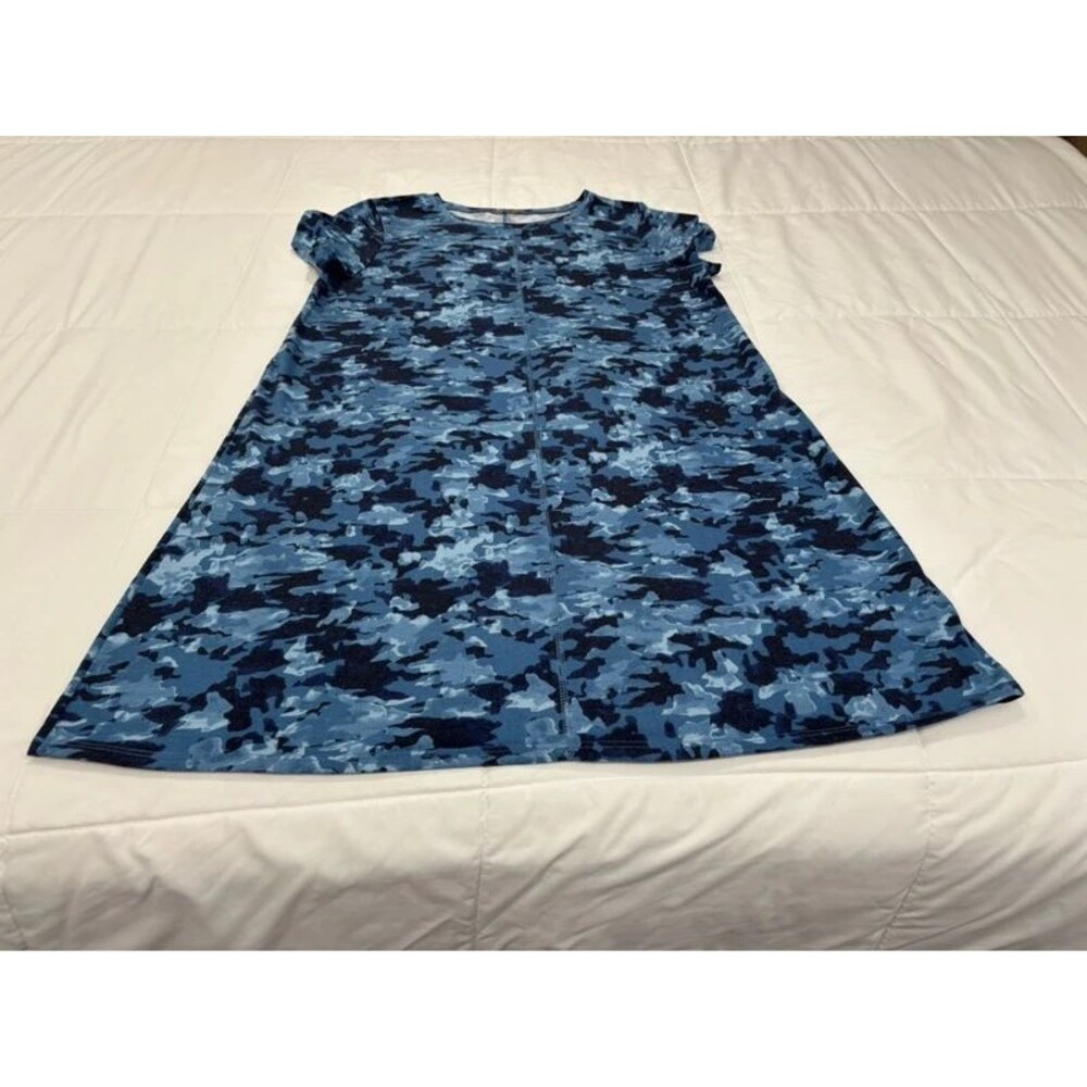 Ladies Ruby Rd. Medium Blue Camo Dress